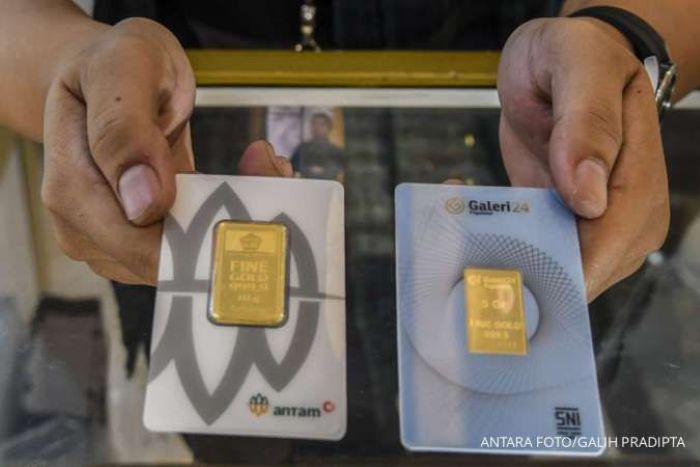SILAHKAN: Pegadaian menyediakan kepingan emas dari sejumlah merek, seperti Antam, UBS, dan Galeri24.