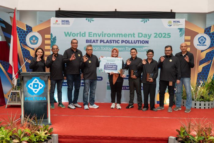 SEMANGAT: Husky-CNOOC Madura Limited (HCML) memperingati Hari Lingkungan Hidup Dunia 2025 dengan mengampanyekan perlawanan terhadap polusi plastik di Politeknik Negeri Madura, Kabupaten Sampang.