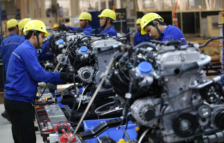 BEKERJA: Kinerja industri logam, mesin, alat transportasi, dan elektronika (ILMATE) mencatatkan hasil positif pada triwulan II/2025.
