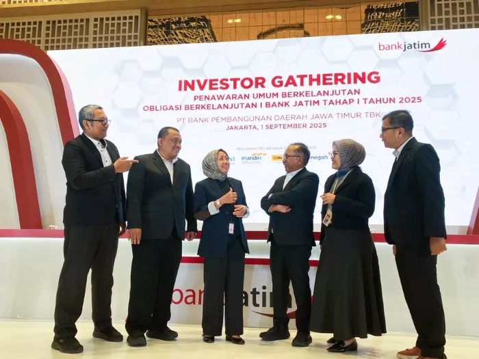 KOORDINASI: Investor Gathering Bank Jatim di Jakarta, Senin (1/9/2025), dengan agenda Penerbitan Obligasi Berkelanjutan I Tahap I Tahun 2025).