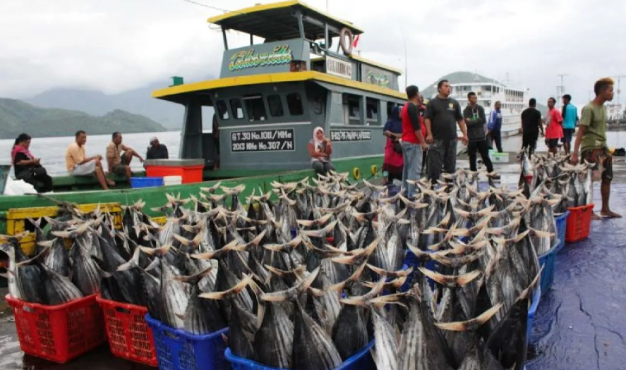 MENDARAT: Sejumlah nelayan berada di dermaga yang ada di kawasan Indonesia Timur dengan ikan hasil tangkapan mereka.