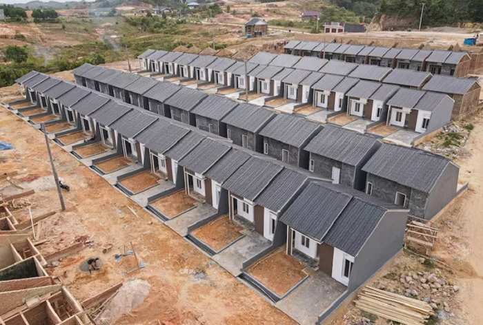 PROYEK PERUMAHAN: Pemerintah terus melakukan pembangunan rumah subsidi untuk memenuhi kebutuhan utama warga Indonesia.