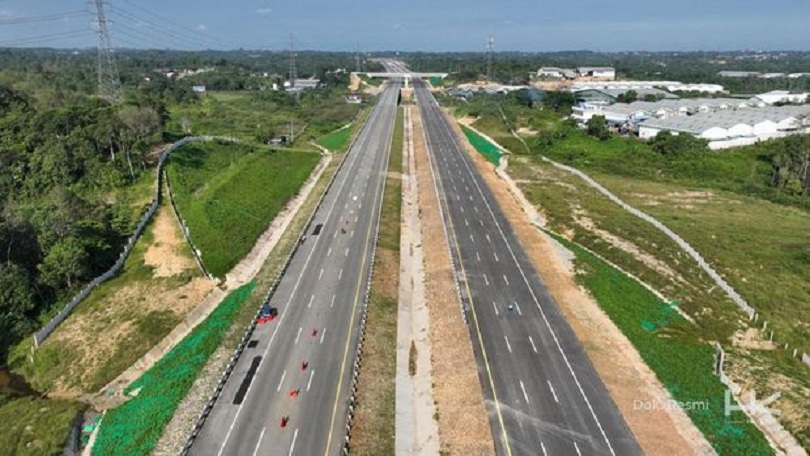 RAMPUNG: Tol IKN Seksi 3A Karangjoang&ndash;KKT Kariangau sepanjang 9,275 km rampung yang akan fungsional selama libur Nataru.