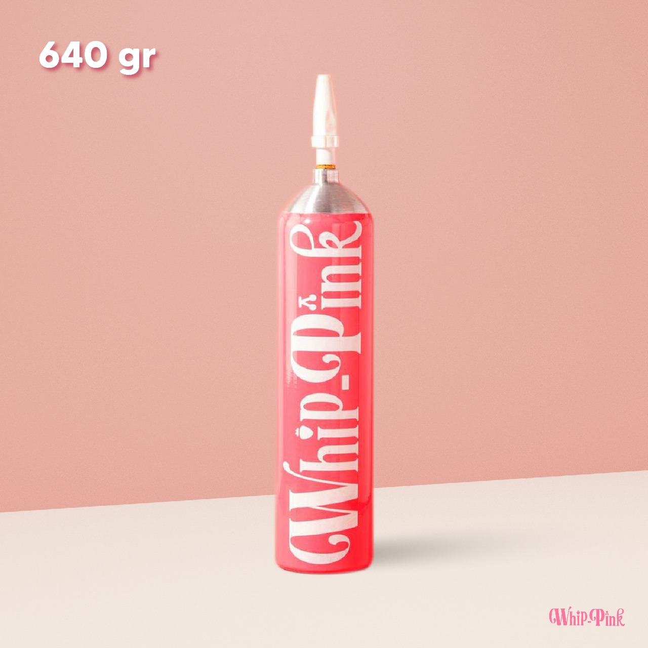 Produk Whip Pink atau tabung Nitrous Oxide (N_2O) 640 gram untuk kebutuhan kuliner.