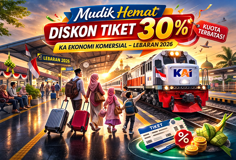 Diskon 30 Persen Kereta Api Lebaran 2026 Masih Tersedia! Lebih dari 45 Ribu Kursi KA Ekonomi Komersial Belum Terjual