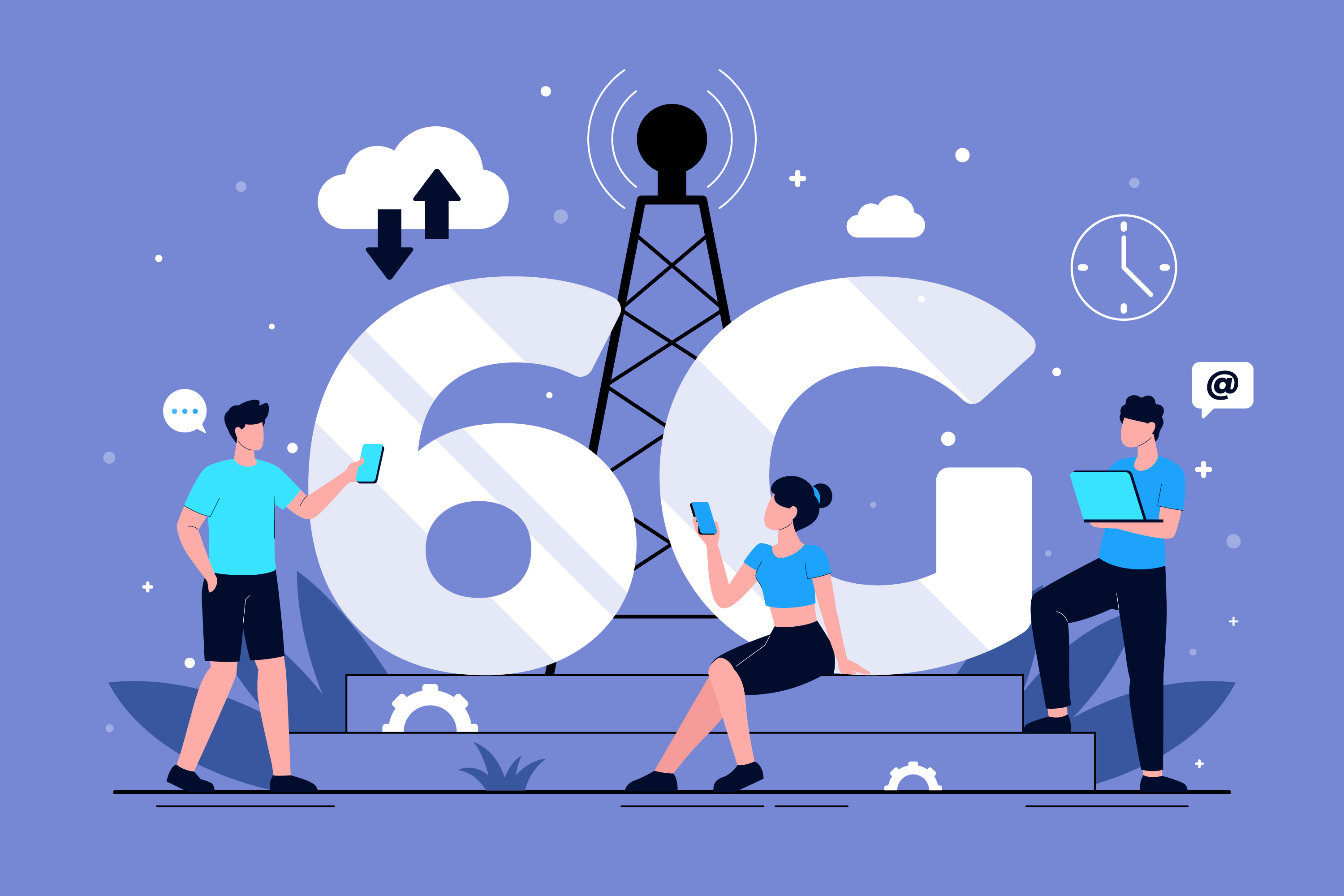 ILUSTRASI: Grafis Koneksi Internet 6G