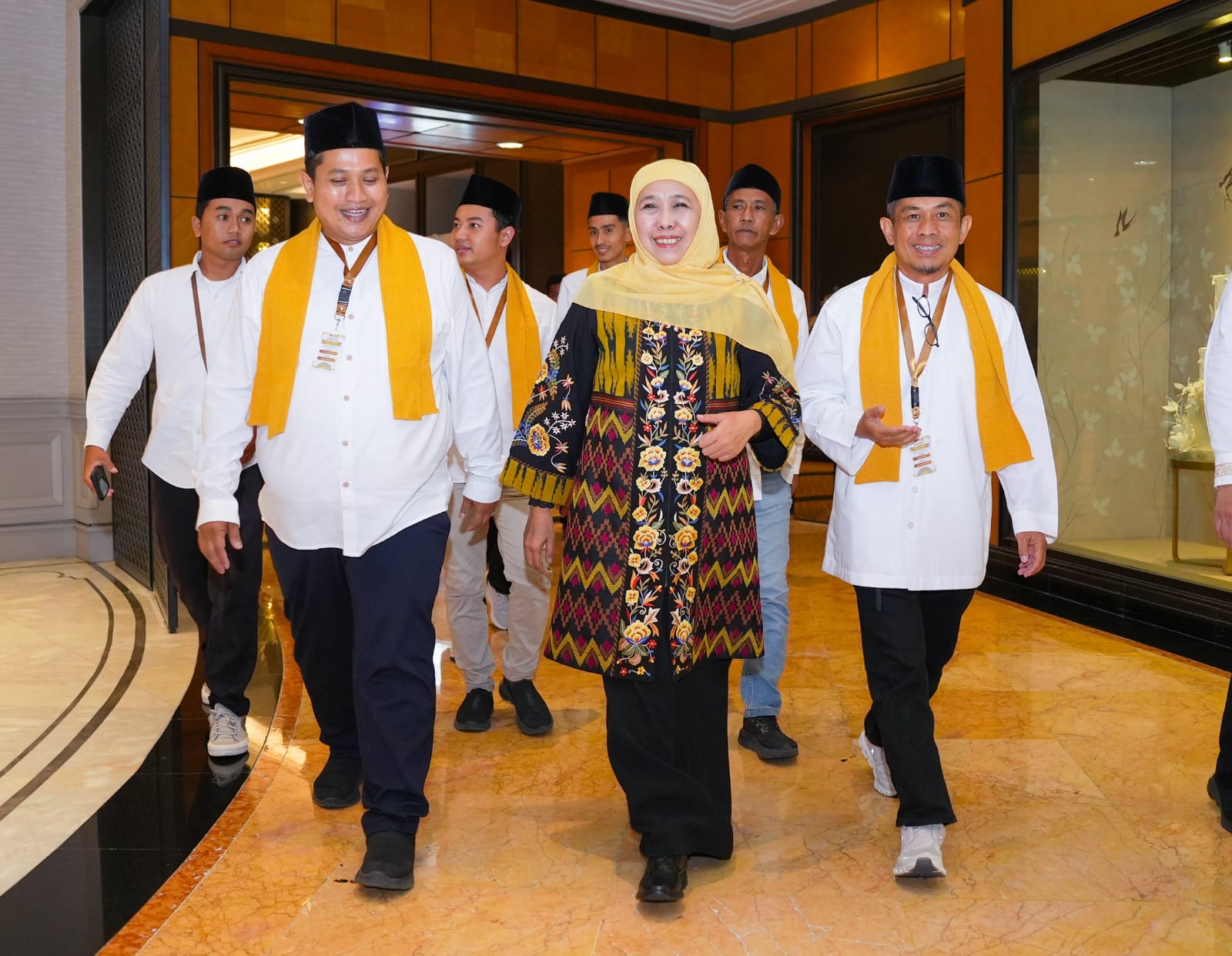 KOMPAK: Gubernur Jawa Timur Khofifah Indar Parawansa menghadiri kegiatan buka puasa bersama yang digelar DPD REI Jawa Timur di Sheraton Surabaya Hotel &amp; Towers, belum lama ini.