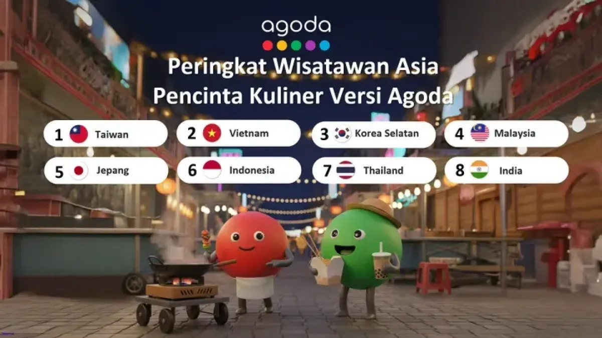 Peringkat wisatawan Asia pecinta kuliner versi Agoda