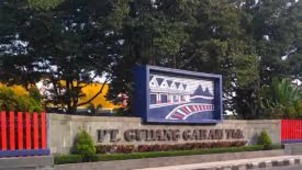 VISUALISASI: Gedung Berlogo resmi PT Gudang Garam Tbk.