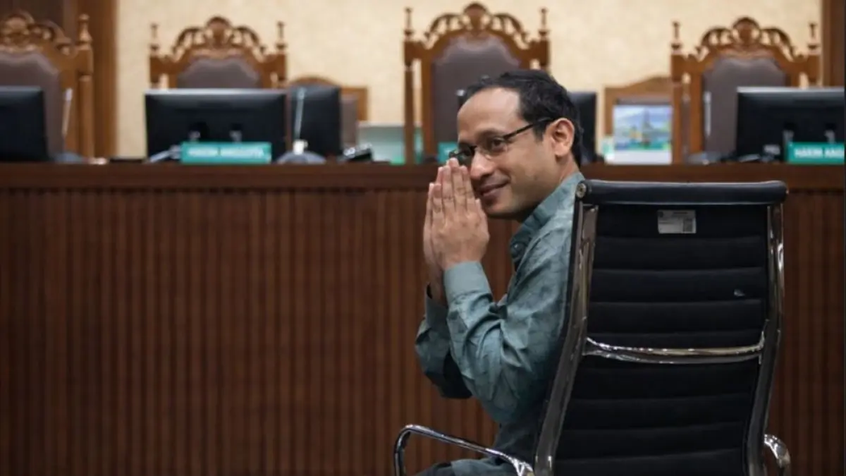 SIDANG: Nadiem Anwar Makarim didakwa melakukan korupsi yang merugikan keuangan negara sebesar Rp2,18 triliun terkait pengadaan laptop Chromebook.