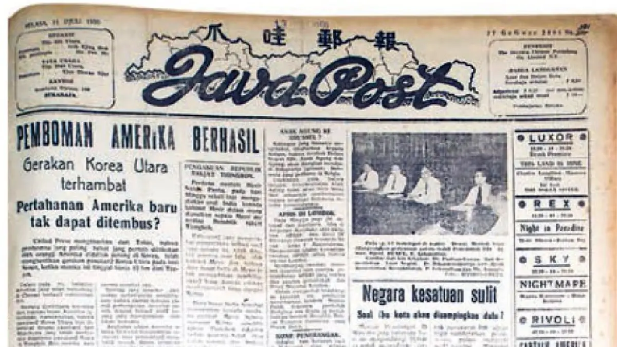 LEGENDA: Koran Java Post yang kini dikenal sebagai Jawa Pos.