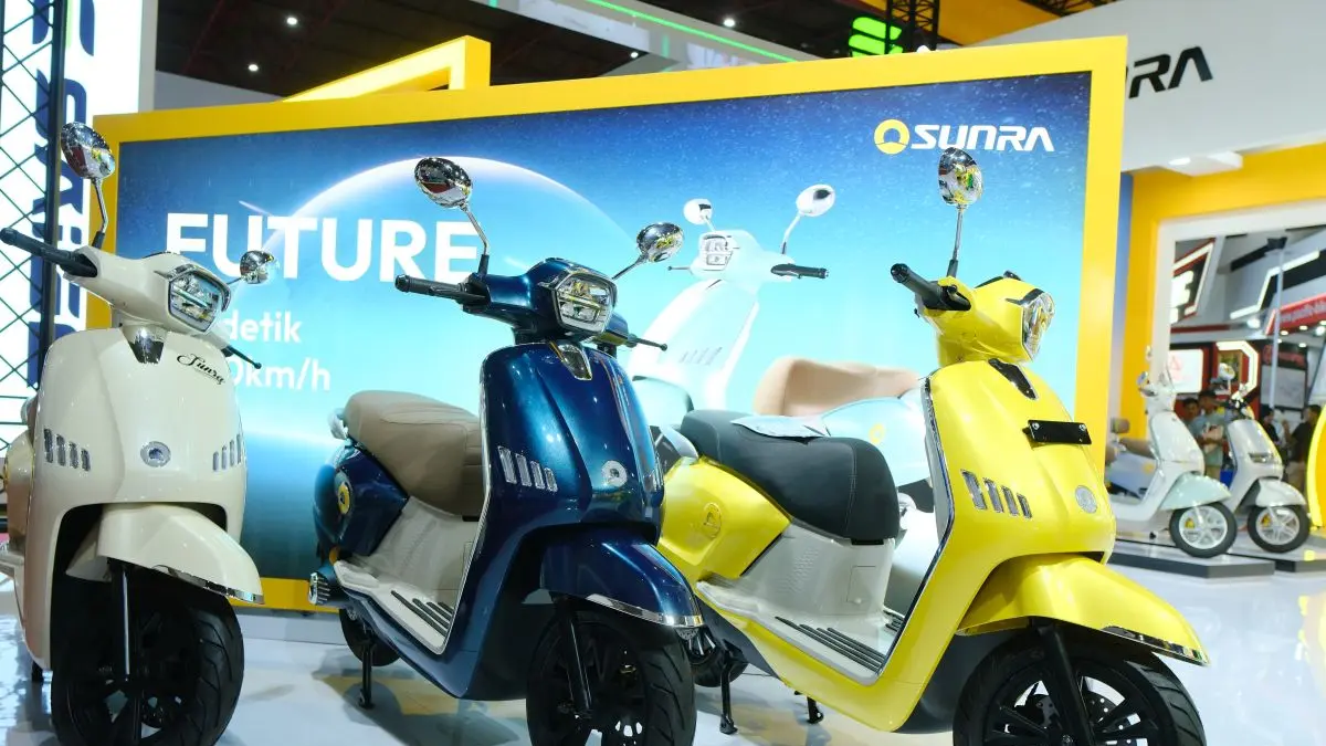 PAMERAN: Keberlanjutan subsidi motor listrik tahun 2026 masih digodok pemerintah.