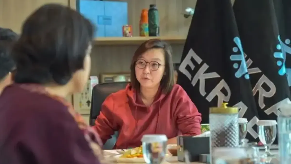 Wakil Menteri Ekonomi Kreatif Irene Umar saat berdiskusi dengan perwakilan Meta di Jakarta.
