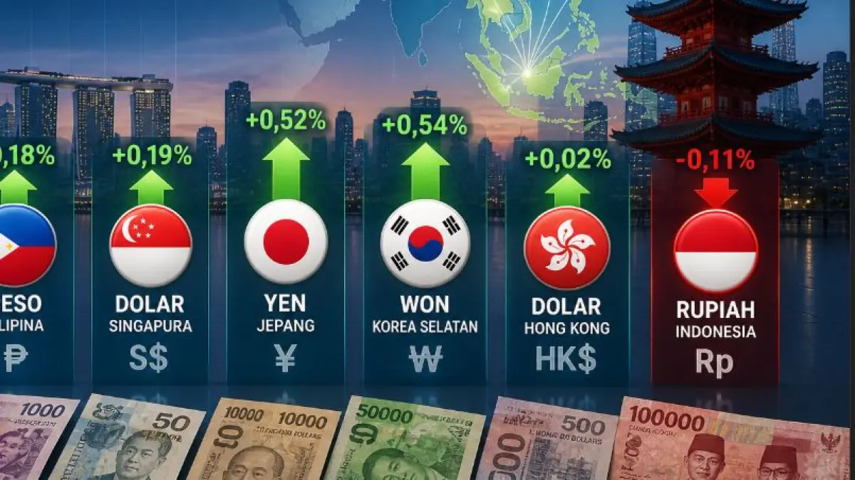 ILUSTRASI: Rupiah turun 19 poin atau 0,11 persen dibandingkan perdagangan sebelumnya