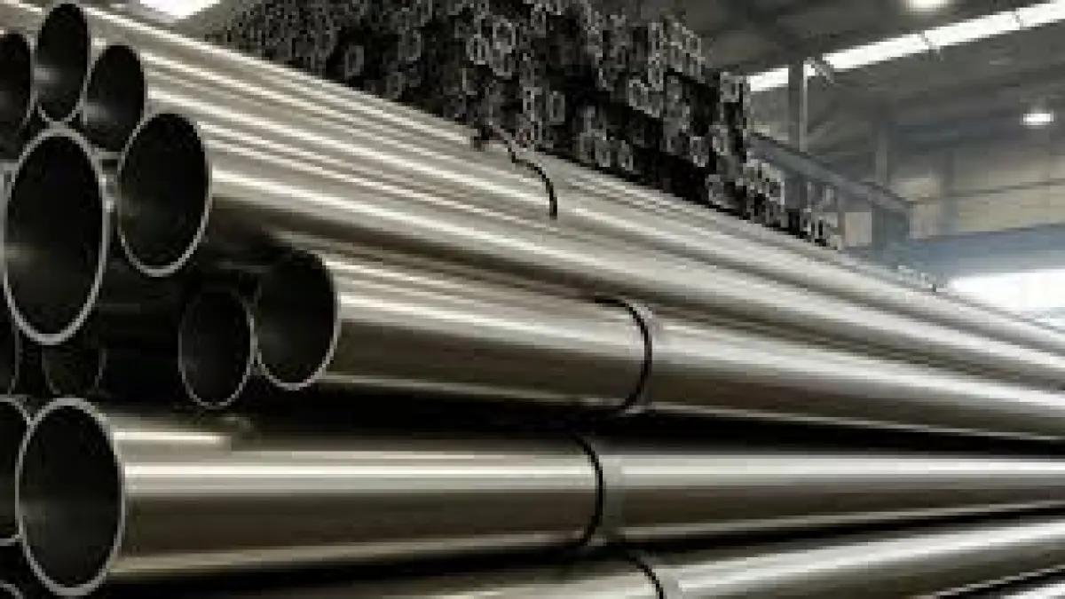 TUMPUKAN: Pipa stainless steel di pabrik manufaktur sebagai salah satu produk manufaktur internasional untuk diekspor.