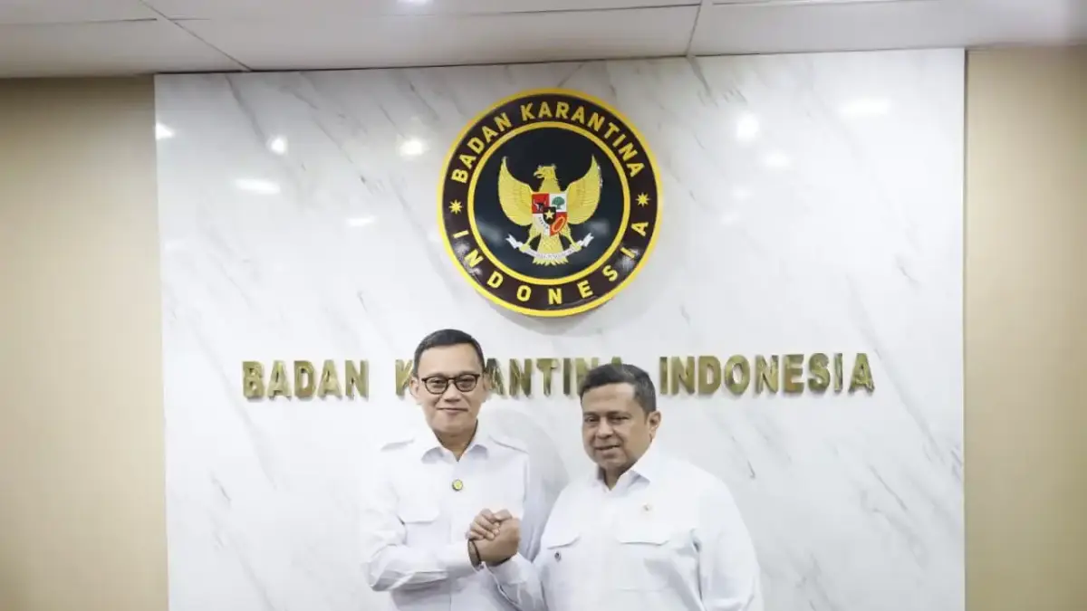 Pertemuan strategis antara Kepala BPJPH Ahmad Haikal Hasan dan Kepala Badan Karantina Indonesia Abdul Kadir Karding di Jakarta.