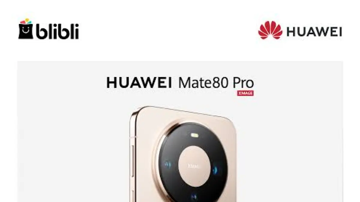 RESMI RILIS DI INDONESIA :!Huawei Mate 80 Pro hadir sebagai HP flagship andalan pekerja profesional dan kreator. dapatkan promo terbaiknya di Blibli. (IST/ RADAR SURABAYA BISNIS)