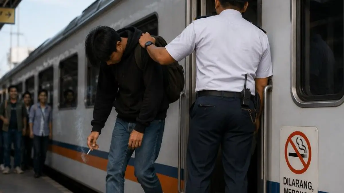 ILUSTRASI: KAI Daop 8 Surabaya menyatakan seluruh rangkaian kereta penumpang telah ditetapkan sebagai kawasan bebas asap rokok.
