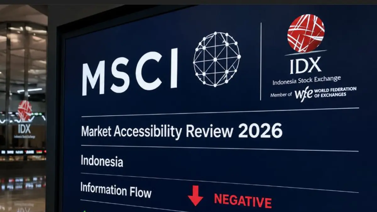 Morgan Stanley Capital International (MSCI) yang mempertahankan status Indonesia sebagai negara berkembang atau emerging market.