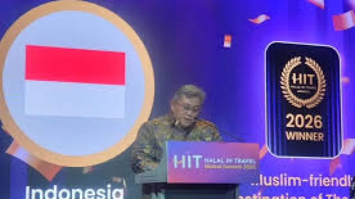 KANCAH INTERNASIONAL : Dalam ajang GMTI Awards 2026, Indonesia sukses meraih peringkat kedua sebagai Muslim-Friendly Destination of The Year. (Foto : Istimewa)