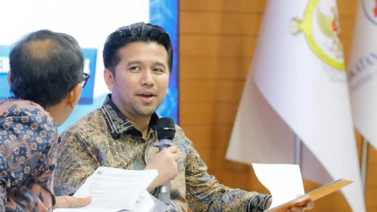 Emil saat menjadi narasumber pada Public Sector Governance Summit yang diselenggarakan Ikatan Akuntan Indonesia (IAI) di Auditorium Badiklat PKN BPK RI, Jakarta, Kamis (25/6) sore.