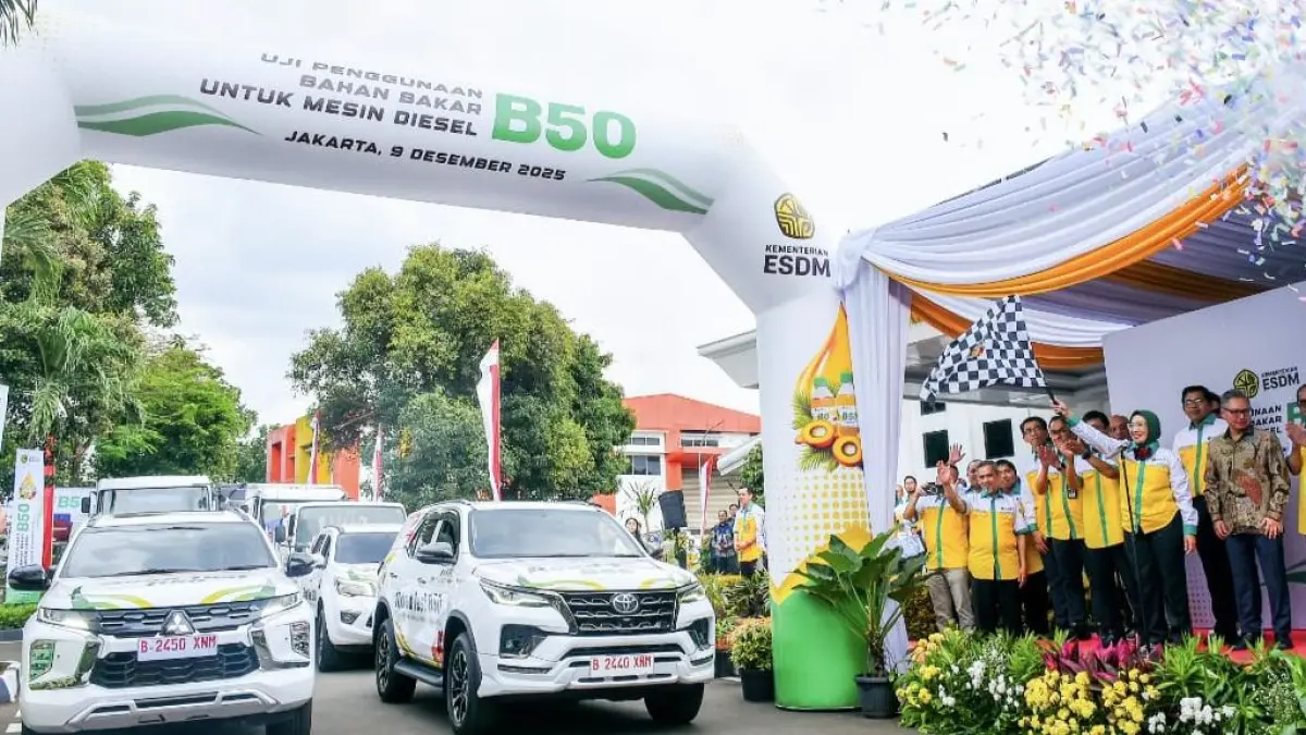 Keputusan Menteri ESDM Nomor 257.K/EK.01/MEM.E/2026 tentang kewajiban pencampuran bahan bakar nabati jenis biodiesel ke dalam solar sebesar 50 persen.