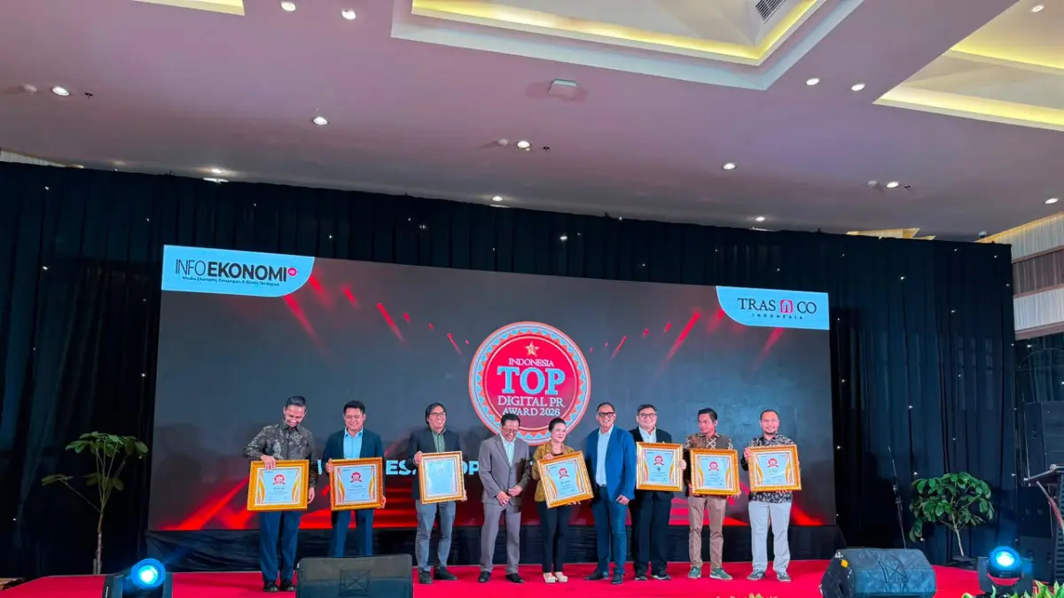 PRESTASI NASIONAL : Terminal Teluk Lamong (TTL) meraih penghargaan 8th Indonesia TOP Digital PR Award 2026 kategori anak perusahaan BUMN berkat komitmennya dalam membangun komunikasi korporat yang adaptif dan transparan. (IST/ RADAR SURABAYA BISNIS)