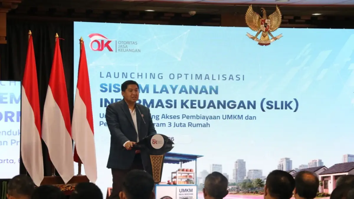 DUKUNG PENUH: Menteri PKP hadiri peluncuran optimalisasi SLIK OJK dukung Program 3 Juta Rumah di Jakarta.