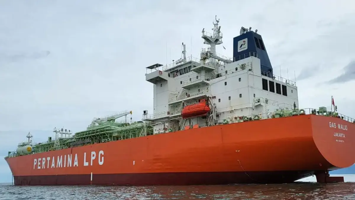 Kapal Pertamina Gas 1 membawa sekitar 23 ribu metrik ton propane dan 22,9 ribu metrik ton butane, sehingga total muatan mencapai sekitar 45,9 ribu metrik ton LPG.