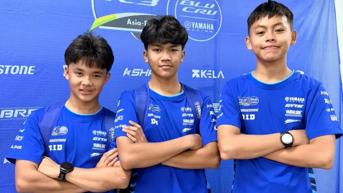 Sirkuit Internasional Mandalika menjadi saksi perjuangan tiga talenta muda terbaik bangsa dalam putaran ke-3 Yamaha R3 bLU cRU Asia-Pacific Championship. (Ist/Radar Gresik) 