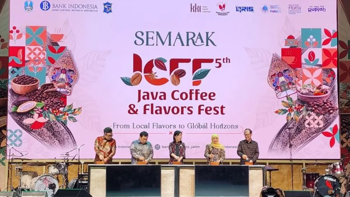 Rangkaian Java Coffee & Flavors Fest (JCFF) 2026 resmi ditutup Bank Indonesia (BI) Jawa Timur pada Minggu (19/7) malam.