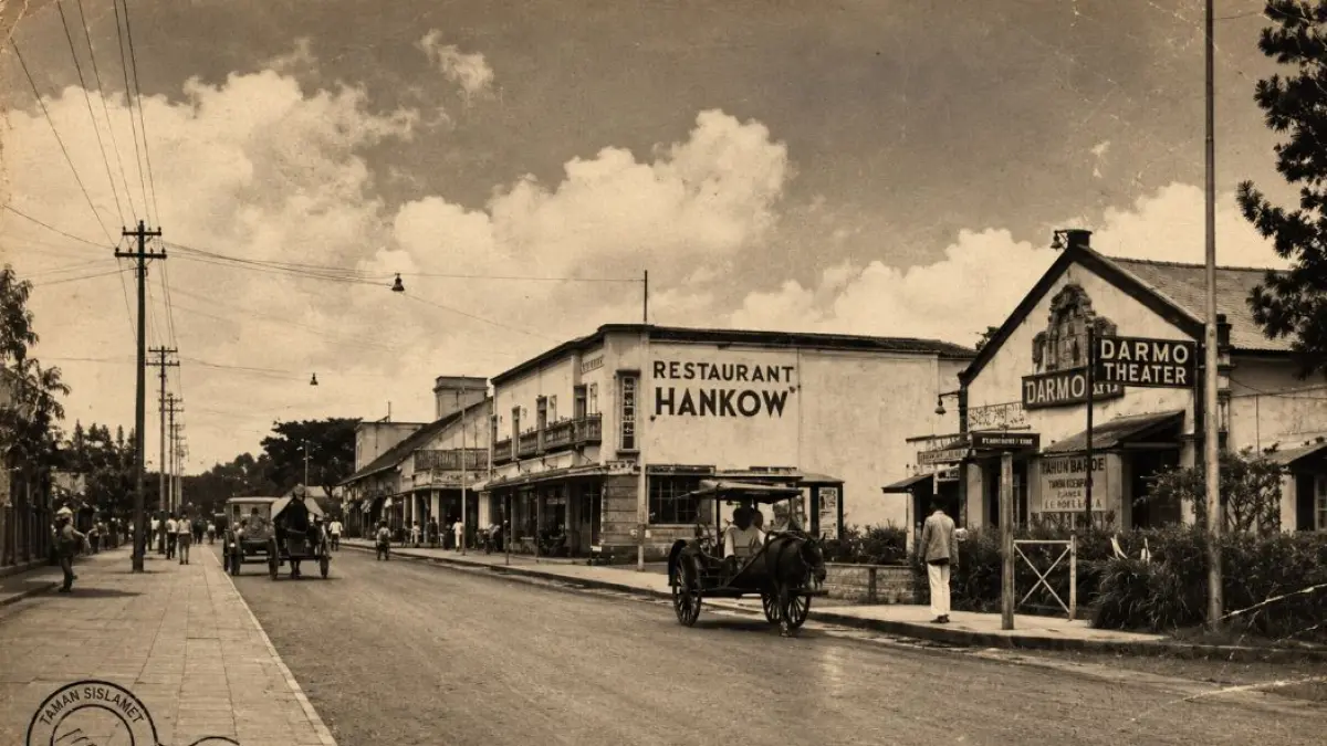 IKON LAWAS: Restaurant Hankow di kawasan Pandegiling pada masa Hindia Belanda. (KITLV)