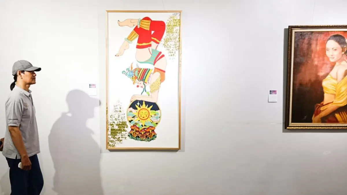 Sebanyak 24 perupa dari berbagai latar belakang ikut ambil bagian dalam pameran yang menjadi rangkaian Pekan Seni Rupa Jawa Timur 2026.