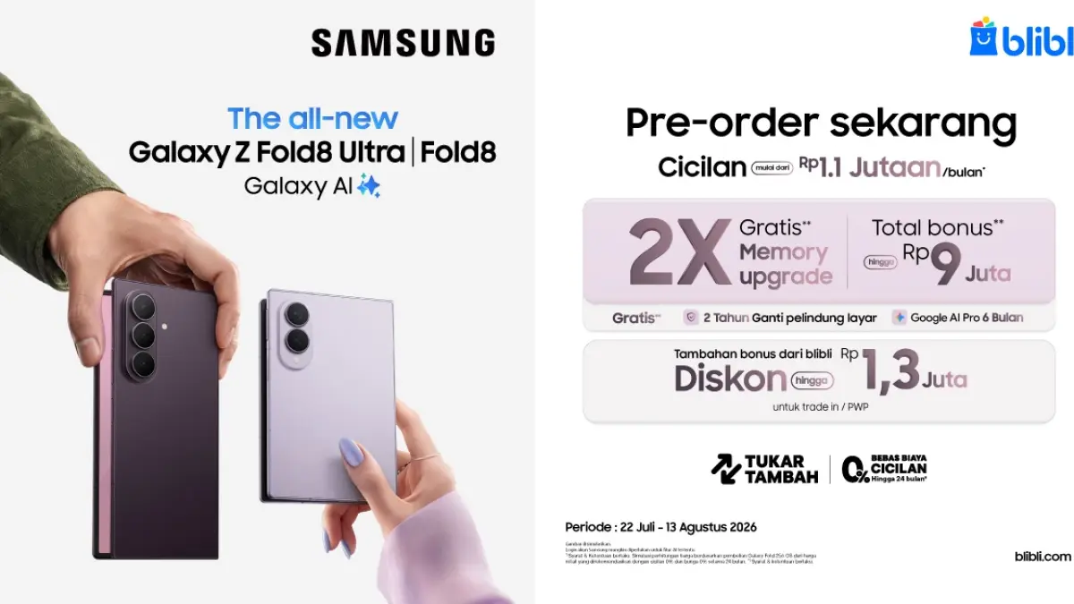MAKIN PRAKTIS DAN KECE : PRE-ORDER di Blibli (22 Juli - 13 Agustus), Nikmati penawaran eksklusif dan promo cashback khusus untuk kamu yang ikutan PO sekarang. (IST/ RADAR SURABAYA BISNIS)
