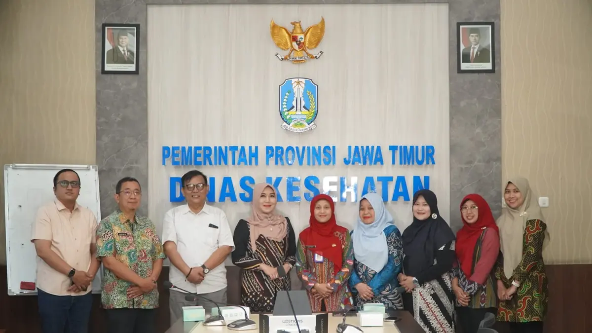 Anggota DPD RI Lia Istifhama berkunjung ke Dinas Kesehatan Jawa Timur di Surabaya (6/8/2026) guna mengawal Pemeriksaan Kesehatan Gratis dan integritas nakes Jatim.