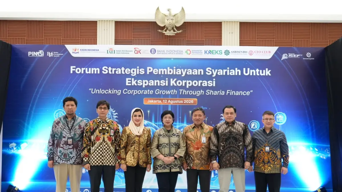 Pejabat BI dan tokoh terkait di Forum Strategis Pembiayaan Syariah, Jakarta (12/8/2026).