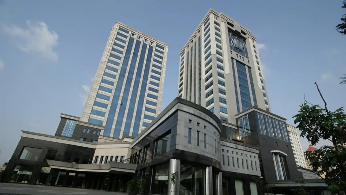 GEDUNG KEMENKEU RI: Pemerintah merancang RAPBN 2027 ekspansif capai Rp4.097,2 triliun.