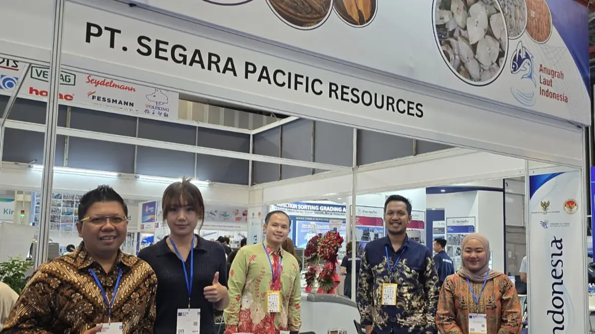 PT Segara Pacific Resources resmi memperkuat ekspansi pasar ekspornya setelah menandatangani Memorandum of Understanding (MoU) komoditas seafood bernilai fantastis mencapai Rp 4,7 Miliar pada ajang pameran perikanan bergengsi Vietfish 2026. (Foto : Ist/Radar Surabaya Bisnis) 