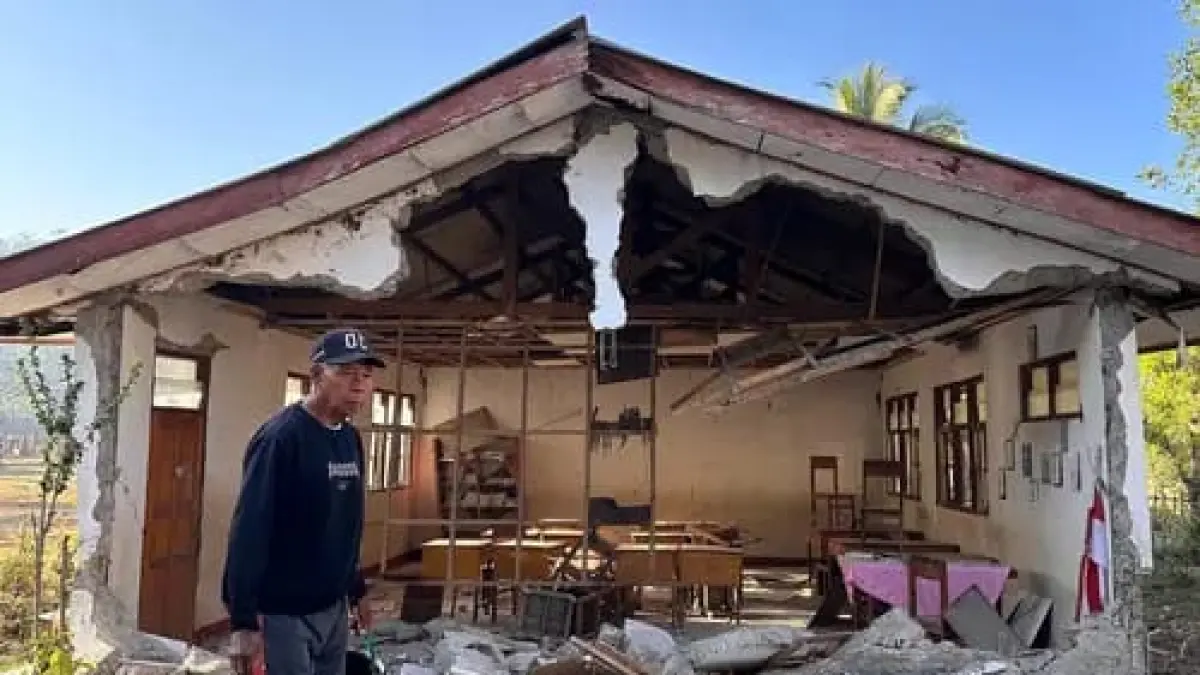 RUMAH WARGA: Ribuan rumah telah rusak karena Gempa yang terjadi di NTT.