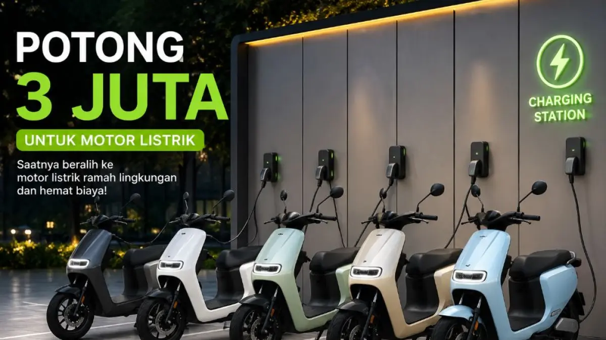 Pemerintah sebelumnya menyiapkan anggaran Rp3 triliun untuk program insentif motor listrik. Dengan bantuan Rp3 juta per unit.