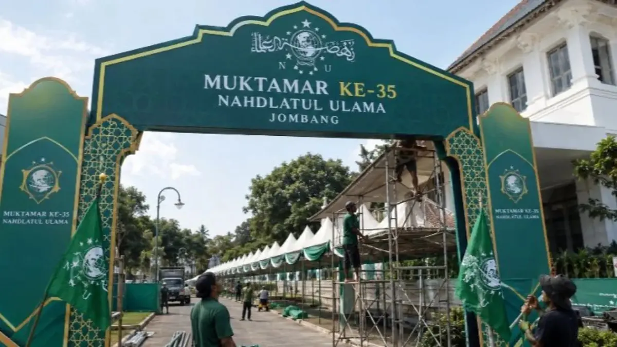 Suasana pembukaan Muktamar ke-35 NU oleh Presiden Prabowo di Jombang, Kamis (27/8/2026).