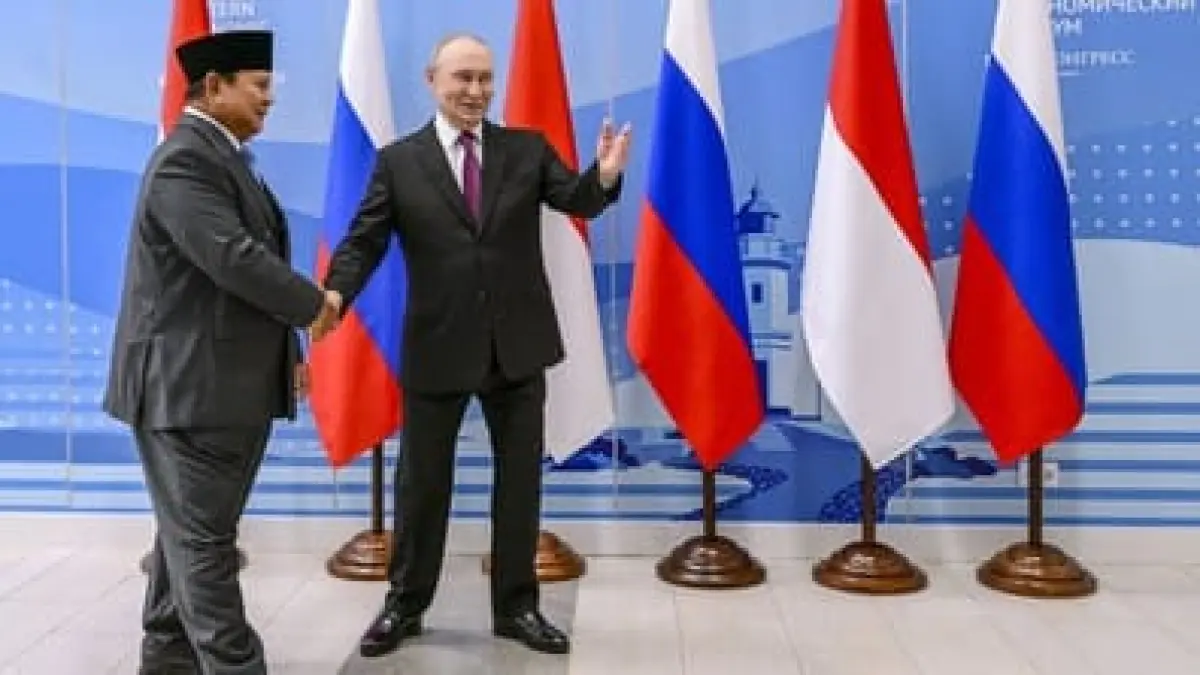 Presiden Prabowo Subianto dan Presiden Rusia Vladimir Putin bertemu di Vladivostok, Kamis (3/9/2026).
