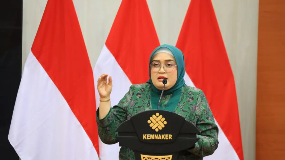Direktur Jenderal Pembinaan Hubungan Industrial dan Jaminan Sosial Ketenagakerjaan (PHI dan Jamsos) Kemnaker, Indah Anggoro Putri. (Foto : Dok/Radar Surabaya Bisnis)