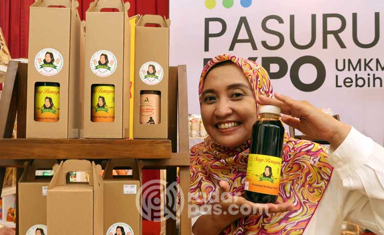 Jamu Kebonagung yang kini juga bisa dibeli di MPP Kota Pasuruan. (Mokhamad Zubaidillah/ Radar Pasuruan)
