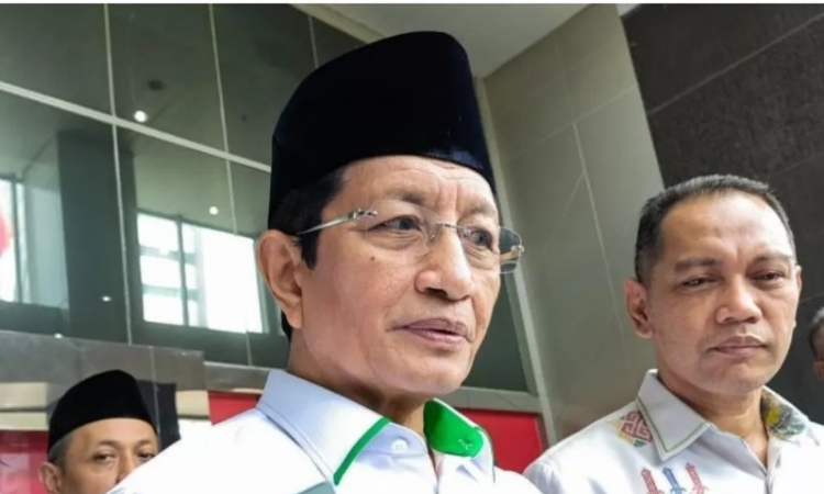Menag Nasaruddin Umar menghadiri peringatan Hari Antikorupsi Sedunia di Kantor Kemenag, Jakarta, Senin (2/11/2024). (ANTARA/Asep Firmansyah)