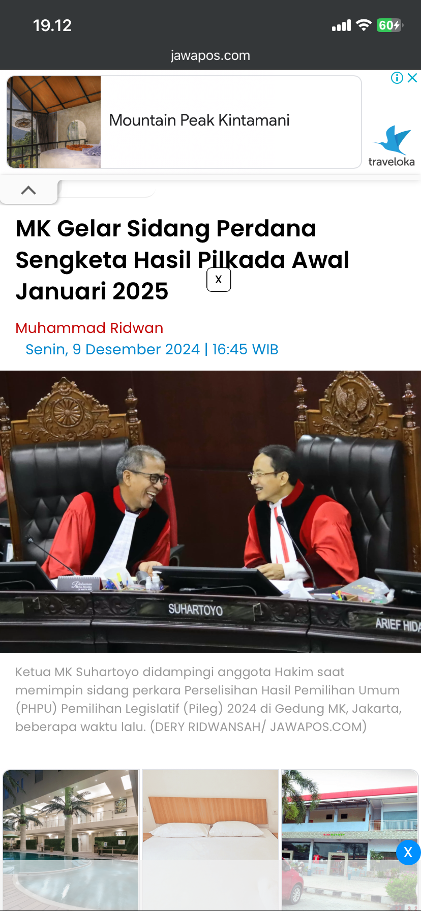 Ketua MK Suhartoyo didampingi anggota Hakim saat memimpin sidang perkara Perselisihan Hasil Pemilihan Umum (PHPU) Pemilihan Legislatif (Pileg) 2024 di Gedung MK, Jakarta, beberapa waktu lalu.