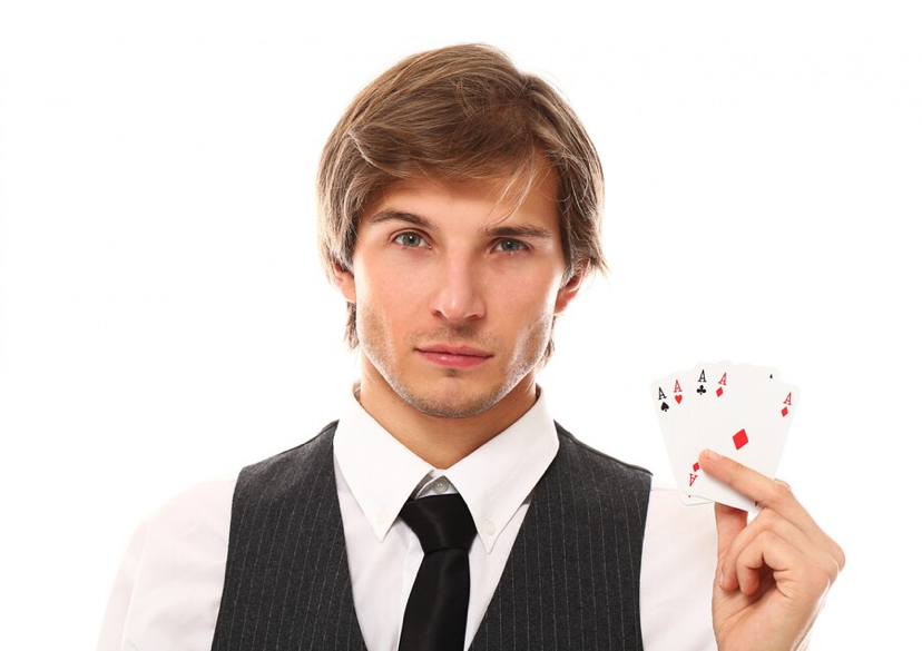 Ilustrasi poker face.