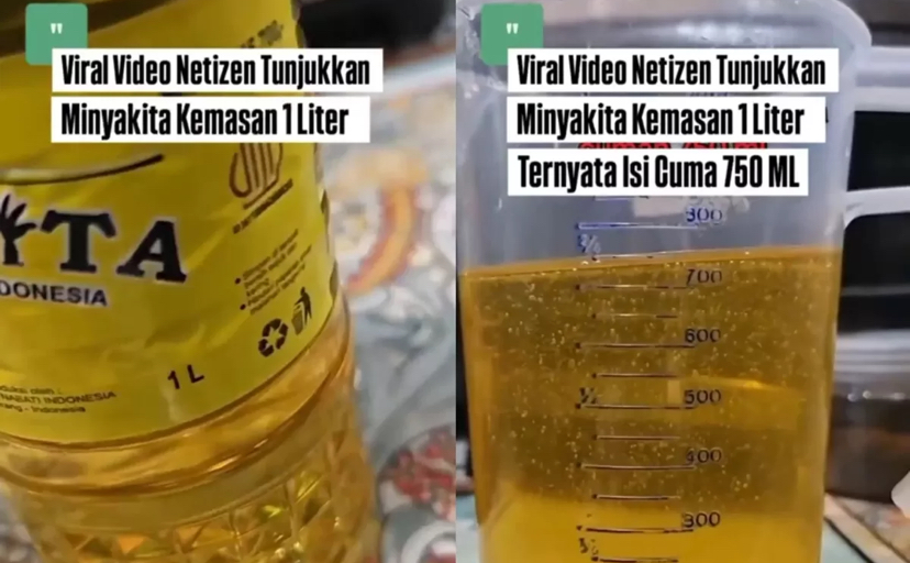 ILUSTRASI. MinyaKita tak sesuai takaran beredar di pasar. (Platform X)
