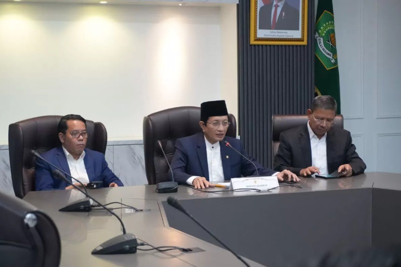Menteri Agama (Menag) Nasaruddin Umar memimpin rapat koordinasi penguatan MAN Insan Cendekia (IC) di Jakarta (25/3).