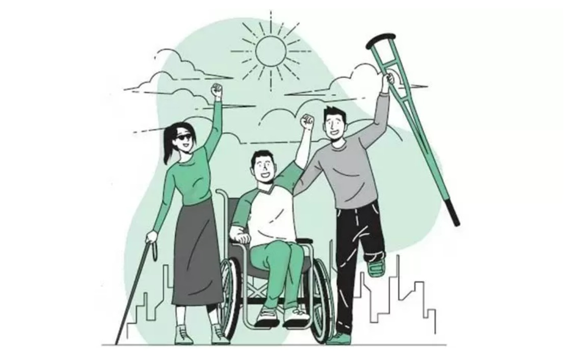 Ilustrasi penyandang disabilitas